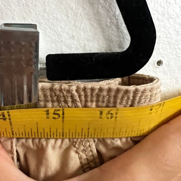 Vintage Beige Cargo Mini Skirt Y2K 2000s Soft Grunge Retro Skater Preppy Sz 10 - Picture 4 of 6